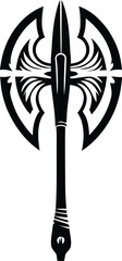 Fantasy Battle Axe Vector Set of Medieval Weapon Logo Design V18