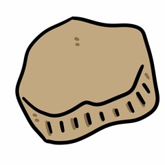 stone cartoon on white background