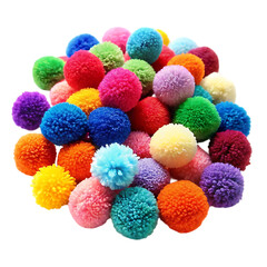 Colorful Pom Poms: Craft Supplies, DIY Projects, Rainbow Balls