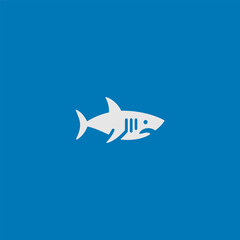 Shark Logo A dynamic shark signifying strength and relentless energy