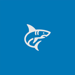 Shark Logo A dynamic shark signifying strength and relentless energy