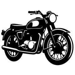Obraz premium Classic custom motorcycle silhouette