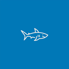 Shark Logo A dynamic shark signifying strength and relentless energy