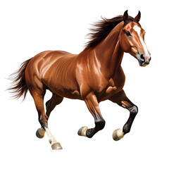 Obraz premium Realistic Vector Image of a Friendly Horse Isolated on Transparent Background