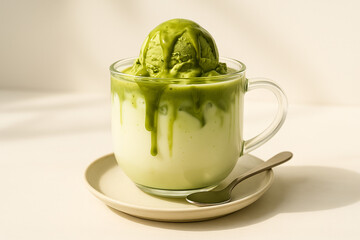 말차아이스크림라떼