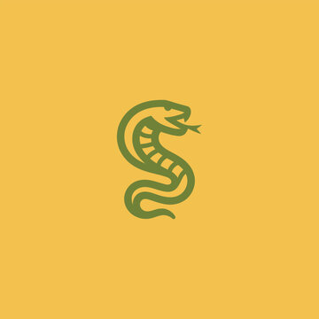 Snake Logo A coiled serpent embodying transformation and intelligence