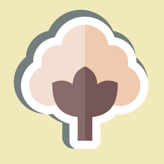 Sticker Cotton. related to Fabric symbol. design editable