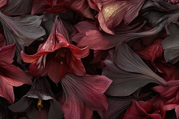 Dried blooms, rich reds and darks