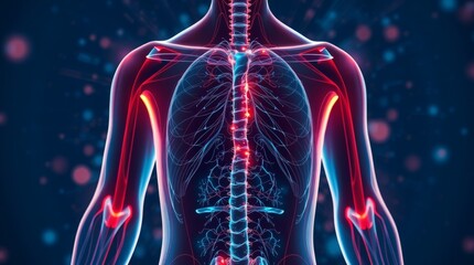 Anatomical illustration of the nervous system.