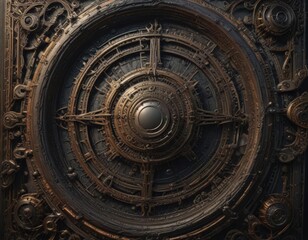 Fototapeta premium Intricate mixed media artwork; richly textured, diverse materials, intricate, artistic