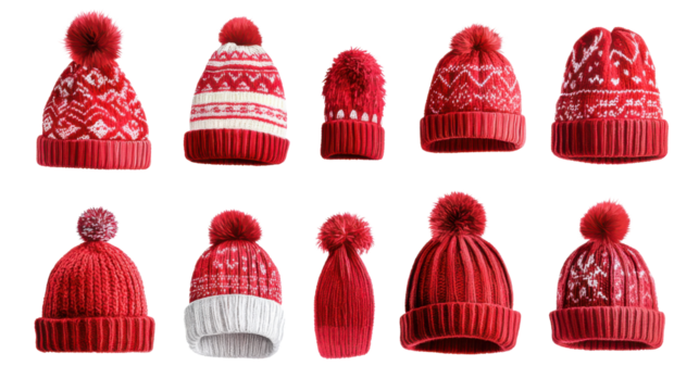 collection set of red winter hats on white background



















































Collection of red winter hats on white background















