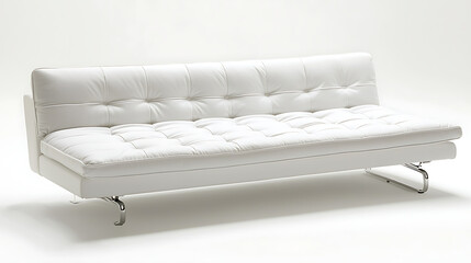 Fototapeta premium A white couch with a black frame