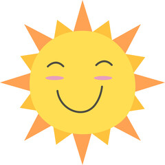 Cute Cartoon Sun Element Set