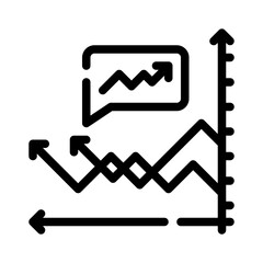 line chart line icon