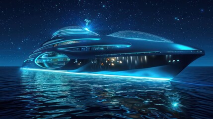 Obraz premium Futuristic yacht design concept