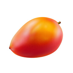 Vector image of a whole mango isolated on transparent background