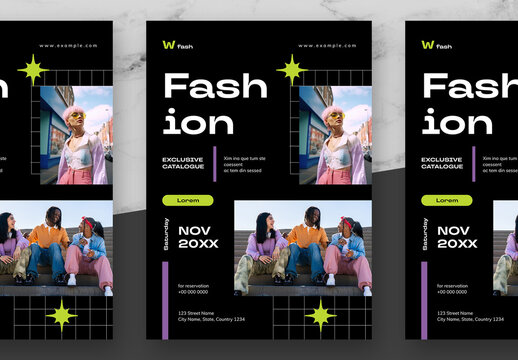 Purple And Green Fashion Flyer
