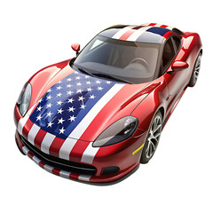American Flag Sports Car: Patriotism on Wheels