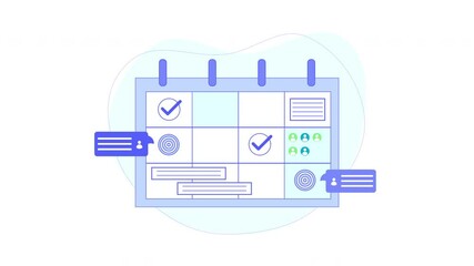 Task management made easy with a checkmarkfilled calendar, perfect for organizing schedules and tracking progress in projects and daily tasks.