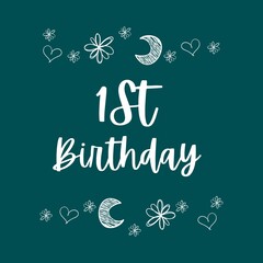 1st birthday card design