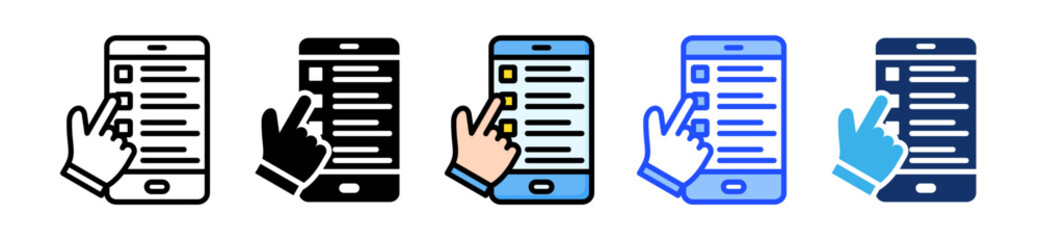 Survey Icon Collection With Multiple Styles