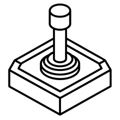 Retro Joystick Icon – Vintage Gaming Controller Vector