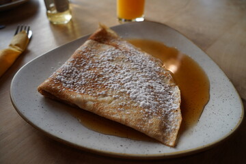 朝食にぴったりのフランス風クレープ