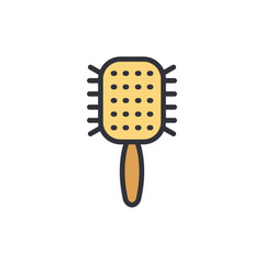 Comb colored icons, minimalist vector illustration ,simple transparent graphic element .Isolated on white background