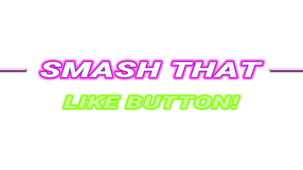 Glowing Purple and Green Neon 'Smash That Like Button' with Transparent Background PNG