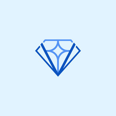 Luxurious jewelry logo design template. Diamond logo with abstract star geometric line model vector graphic design. Symbol, icon, creative.