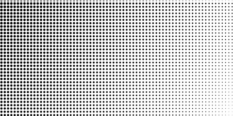 Dotted halftone gradient texture. Vanishing polka dot background. Repeating dots abstract modern