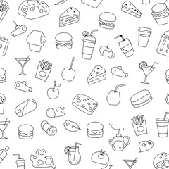 Delicious Doodle Delight: An enchanting array of appetizing treats, meticulously sketched, a visual feast for food enthusiasts.