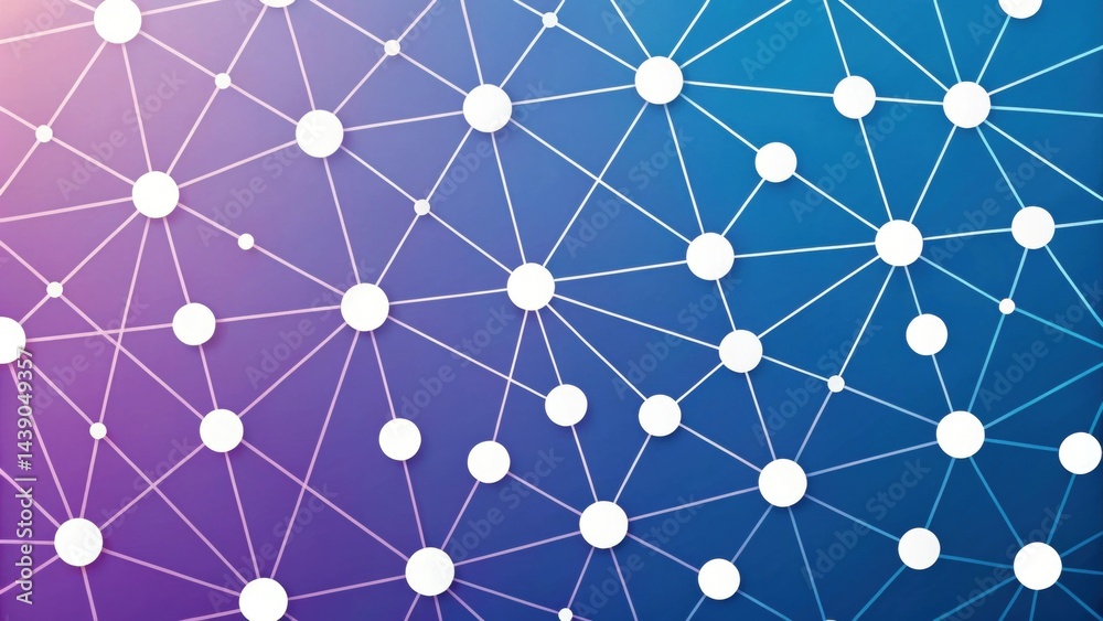 Poster abstract gradient science technology and medical. abstract network design with interconnected nodes 