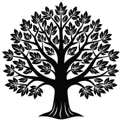 Mahogany Trees icon set on white background