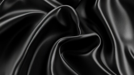 Obraz premium Luxurious black fabric texture