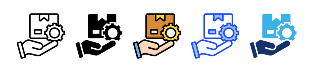 Delivery Service Icon Collection With Multiple Styles