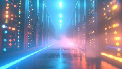 The server room embodies the spirit of progress.  