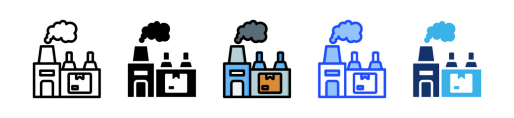 Industry Icon Collection With Multiple Styles