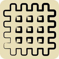 Icon Textile. related to Fabric symbol. hand drawn style. design editable