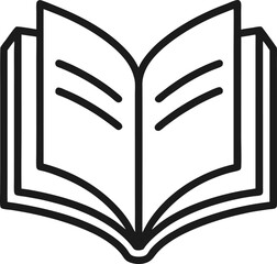 Open book icon vector illustration transparent background .