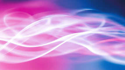 Naklejka premium Abstract background with flowing lines in vibrant pink and blue hues, creating sense of movement and energy. soft curves evoke feeling of chaos and creativity