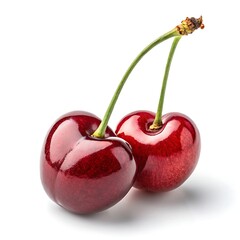 two cherries isolated on white © AKLIMA