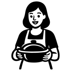 Women Cooking Illustration