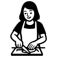 Women Cooking Illustration