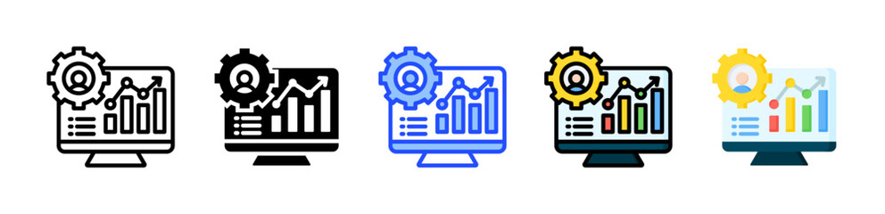 Human Resources Metrics Icon Collection With Multiple Styles
