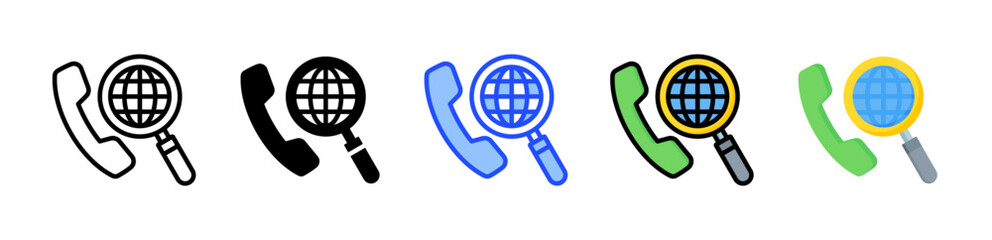 Telecommunication Analytics Icon Collection With Multiple Styles