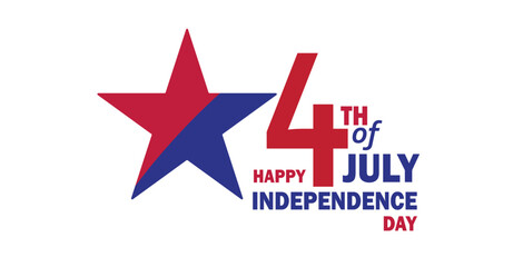 4th of july independence day. 4th of july text and star symbol. happy independence day of usa. fourth of july united states for banner, social media ,website, postcard png and vector illustration