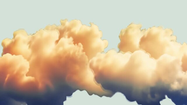 Aesthetic clouds animated overlay, transparent 4K video, alpha channel, ProRes 4444