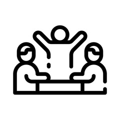 meeting line icon