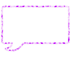 ステンドグラス風吹き出し　三角形模様　四角形